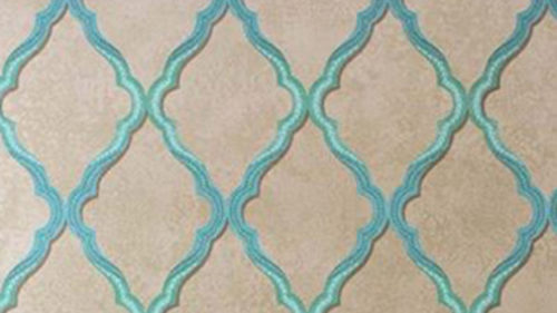 Jali Trellis Teal-Gilver W6957-01